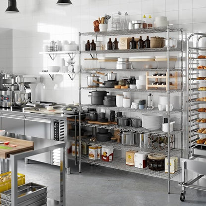 18" Deep x 60" Wide x 86" Height Wire Shelving Kit | 8-Tier | NSF Commercial - Image 2
