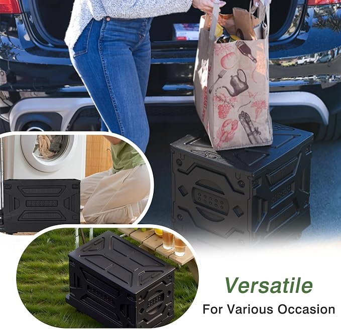 VECELO 23 GAL 2-in-1 Foldable Shopping Cart, Collapsible Utility Cart - Image 6
