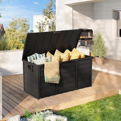 75 Gallon Outdoor Deck Storage Box – Heavy Duty Resin - Image 2