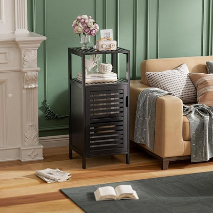 HITNET Bamboo Floor Cabinet, Small Bathroom Cabinet Floor Standing, 4 Tier - Image 7