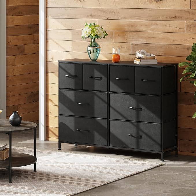 WLIVE Dresser for Bedroom with 8 Drawers, Wide Fabric Dresser for Storage and - Image 2