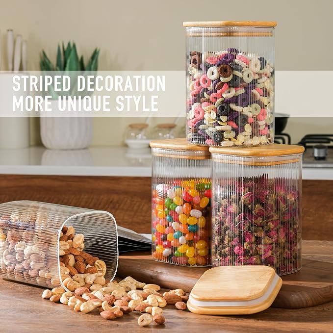 37oz Airtight Glass Square Storage Canisters - Image 6