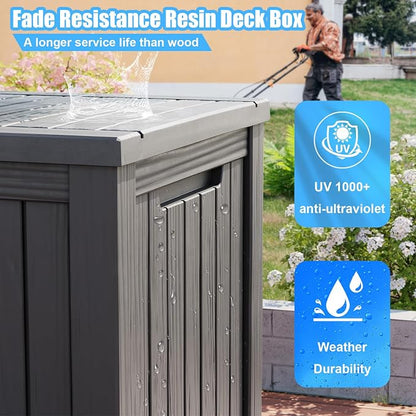 180 Gallon Deck Box, Resin Outdoor Storage Box - Image 2