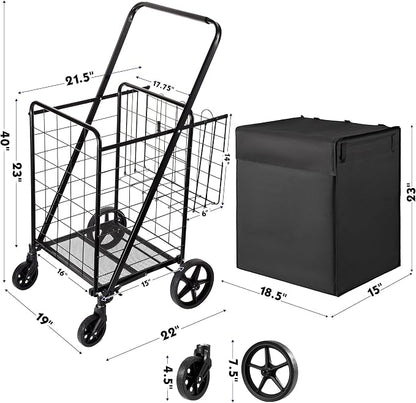 BIEAMA Folding Shopping Cart - Image 3