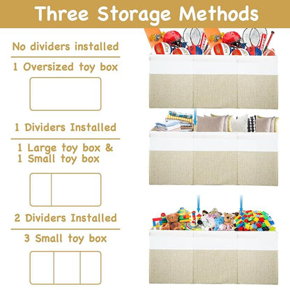 Large Toy Box Chest, Toy Storage Organizer, Storage Bins - Image 4