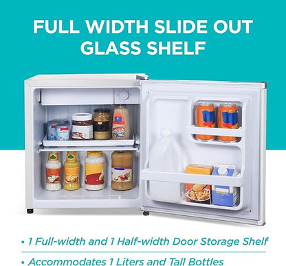 BLACK+DECKER 1.7 Cu. Ft. Compact Refrigerator, ENERGY STAR Certified, Single - Image 4