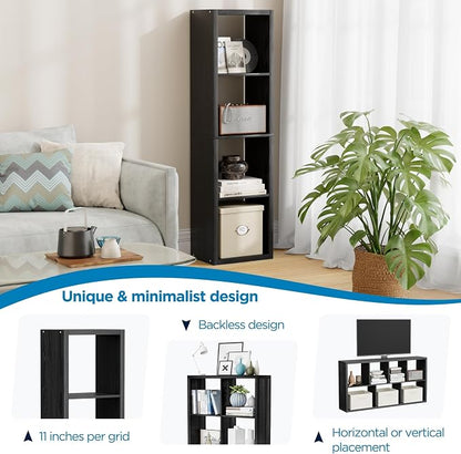 4 Cube Storage Organizer Single Row, Cube Shelf - Image 6