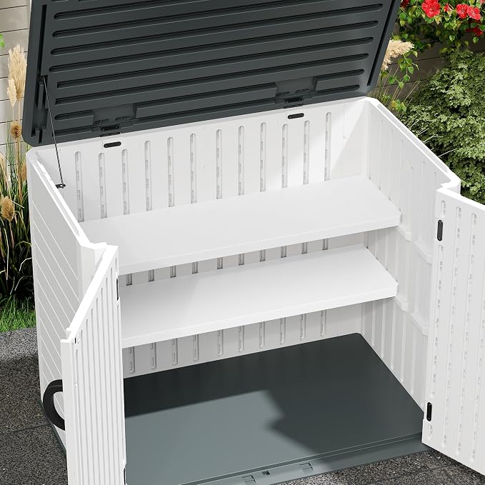 DWVO 2-Pack Resin Storage Shed Shelves, Fit - Image 2