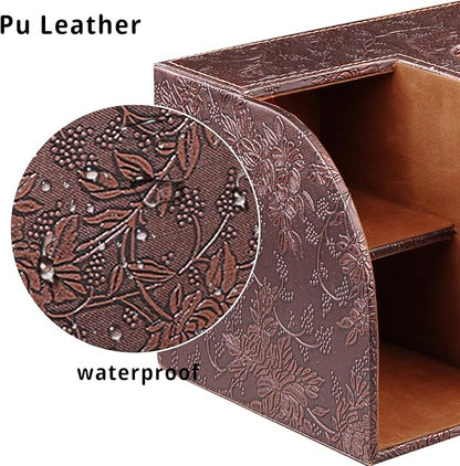PU Leather Tissue Box Cover Square, Tissue Box Holder Organizer - Image 5
