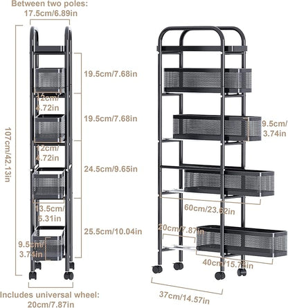 UMDONX Slim Storage Cart 5 Tier - Image 2