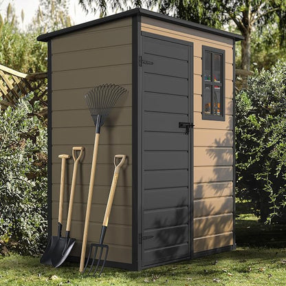 DWVO 5x3ft Resin Outdoor Storage Shed by DWVO