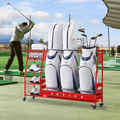 Lauren&Harold Golf Bag Organizer Garage Storage, Golf Storage Rack Stand Fits 2 - Image 5