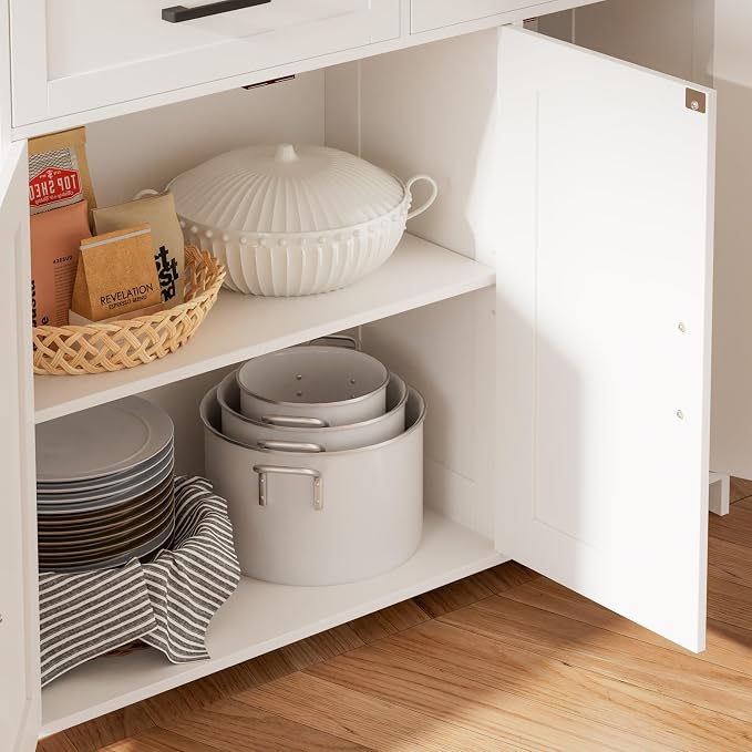 Homhedy Sideboard Buffet Cabinet, Coffee Bar Storage Cabinet - Image 9