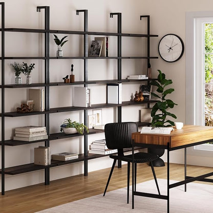 Nathan James Theo 6-Shelf Tall Bookcase, Wall Mount Bookshelf - Image 3