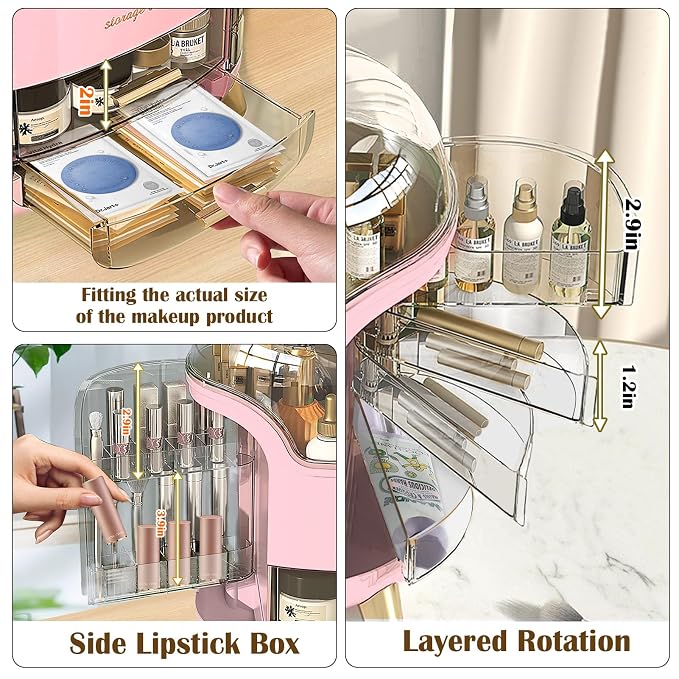 Makeup Organizer & Skincare Organizers, Cosmetic Organizer Box - Image 3