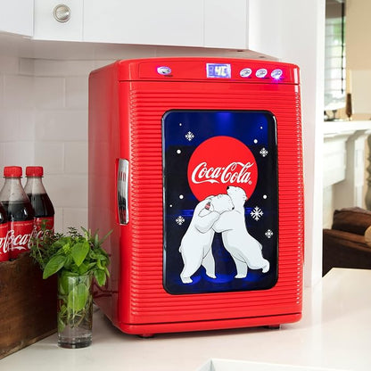 Coca-Cola 25L Retro Mini Fridge Polar Bear Design Portable Cooler/Warmer - Image 2