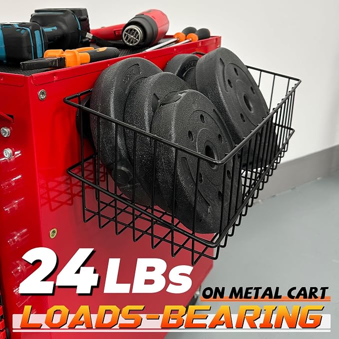 ULIBERMAGNET Magnetic Baskets, Large Capacity Metal Wire Mesh Basket Holder - Image 7