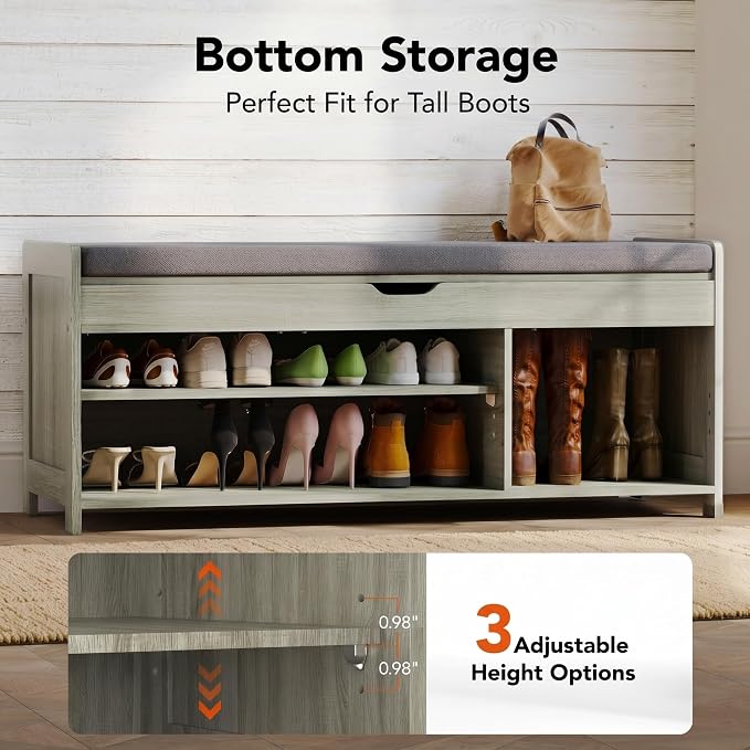 Marsail Shoe Storage Bench - Image 4