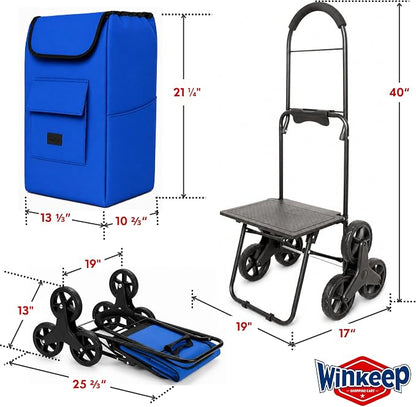 Shopping Cart, Super Loading Stair Climber 220 lbs Capacity, Grocery Foldable - Image 3