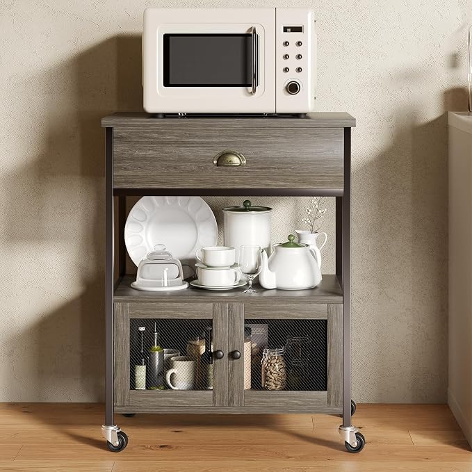 Catrimown Coffee Cart Station, Coffee Stand Station, Small Microwave Stand - Image 7