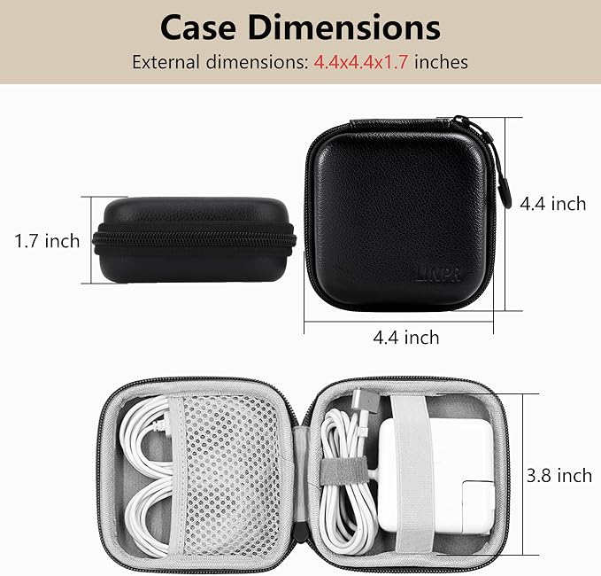 Charger Case for Macbook, Portable Tech Electronic Organizer Bag, Small Travel - Image 2