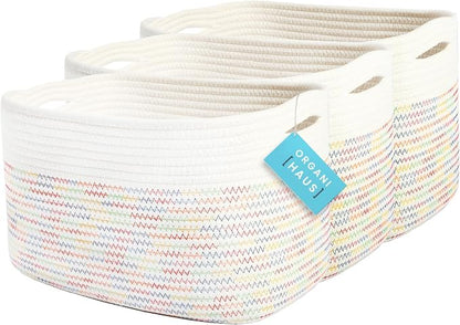 OrganiHaus Set of 3 Woven Storage Baskets by OrganiHaus