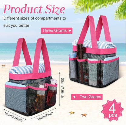 Hillban 4 Pcs Mesh Shower Caddy Portable Shower Caddy - Image 2