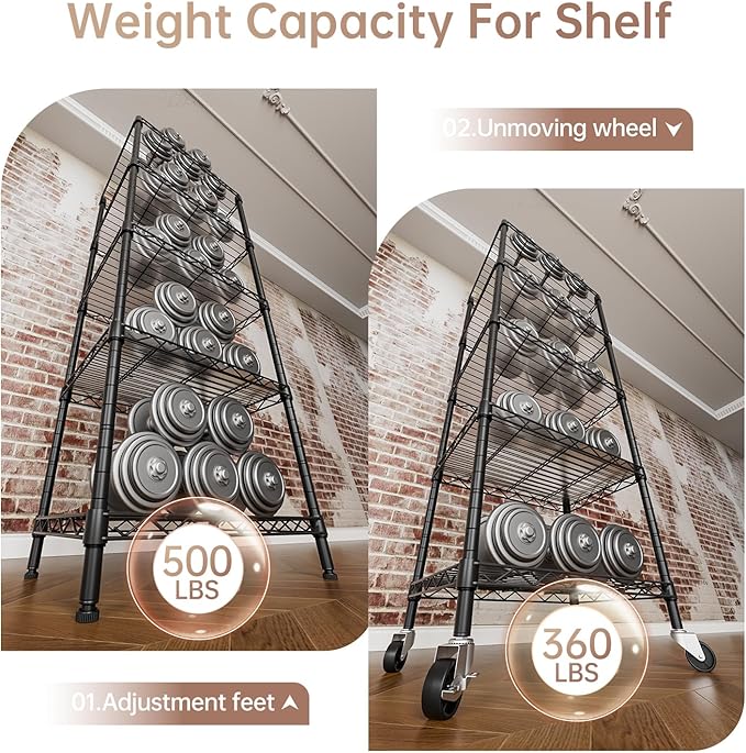 SINGAYE Small Wire 5 Adjustable Shelves Pantry Metal Shelf Floor Organizer | - Image 7