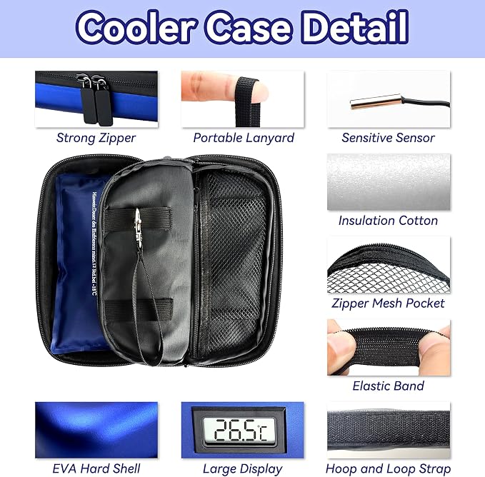 Insulin Cooler Travel Case, TSA Approved Medication Diabetic Cooler Organizer - Image 6
