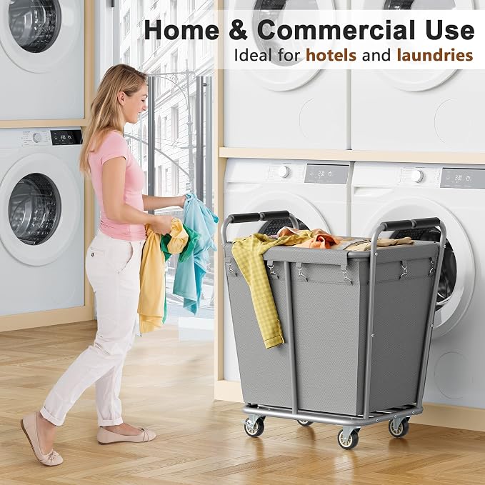 Hoctieon Large Laundry Cart - Image 6