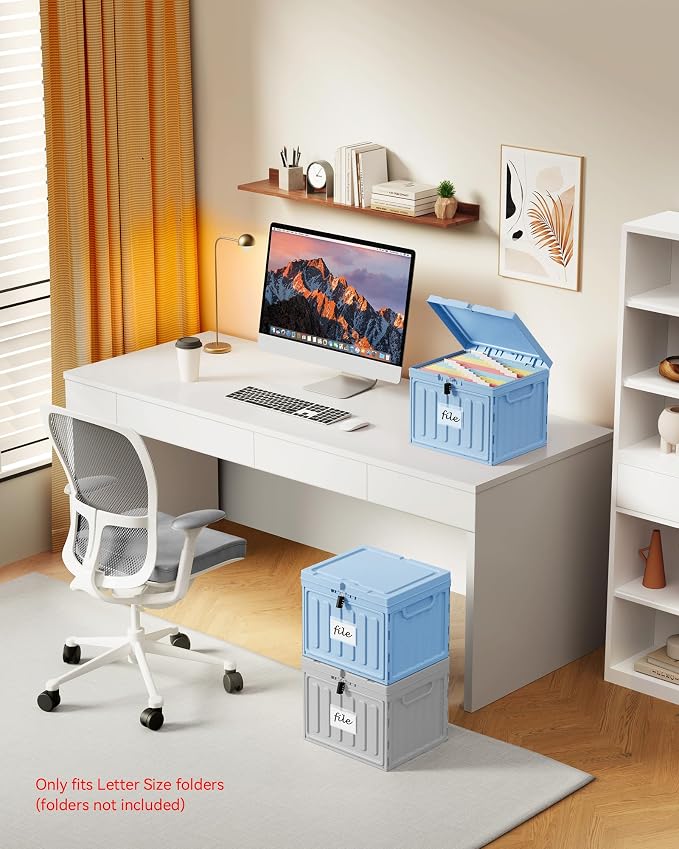 Lockable Stackable Plastic File Box - Image 6