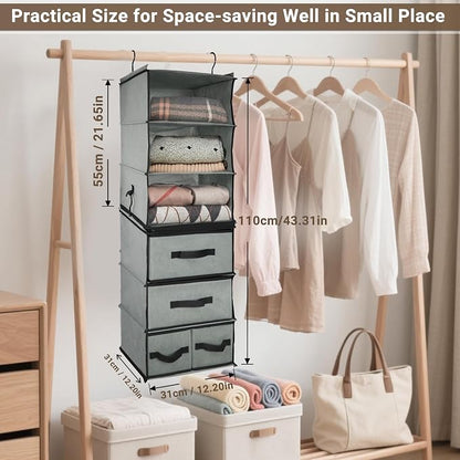 Durable 2-in-1 Hanging Closet Organizer - Image 3