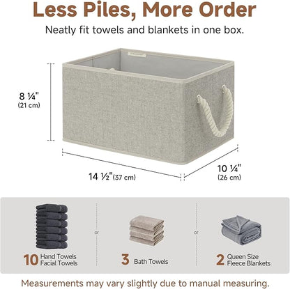 StorageWorks Storage Baskets for Shelves, Foldable Fabric Closet Storage Bins - Image 4