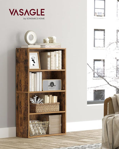 VASAGLE Set of 2 Bookshelves, 23.6 Inches Wide, 4-Tier Open Bookcases - Image 2