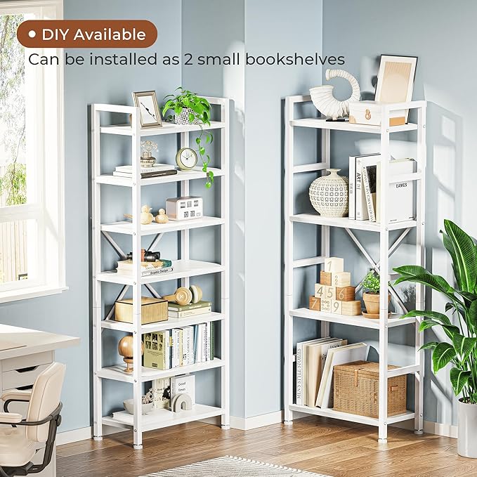 SUPERJARE Triple Bookshelf, Bookcase - Image 4