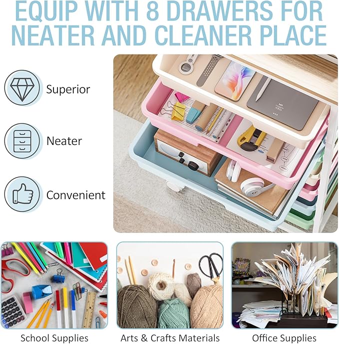 Rolling Storage Cart, Rainbow Cart - Image 4