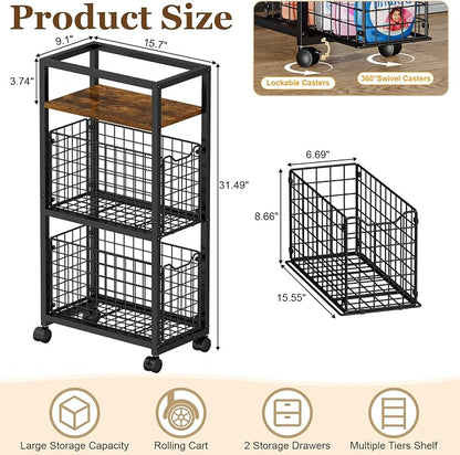 Hongtamoya 3 Tier Laundry Room Cart - Image 7