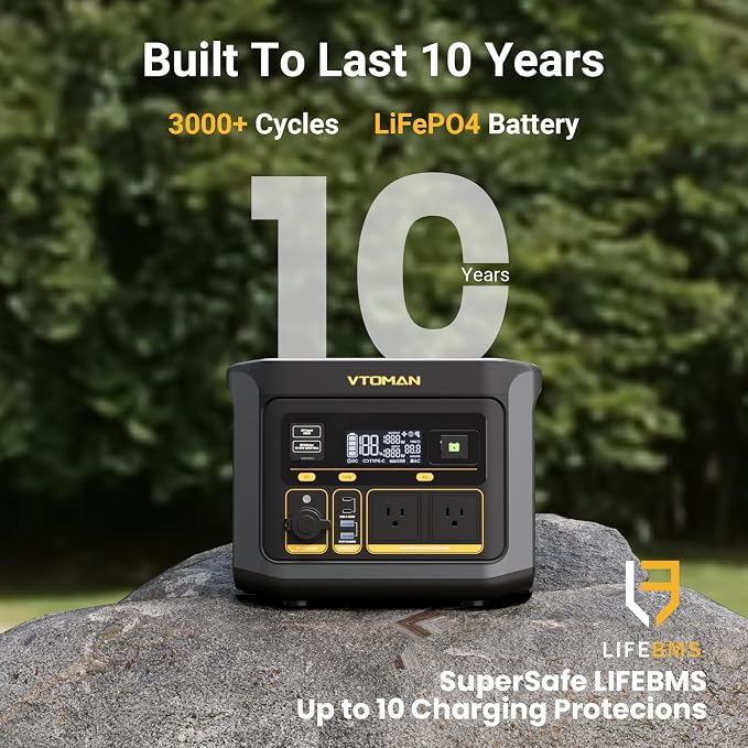 VTOMAN FlashSpeed 600 Portable Power Station 600W - 499Wh Solar Generator - Image 3