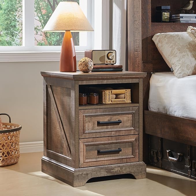 ACCOHOHO 18" Farmhouse Nightstand by ACCOHOHO