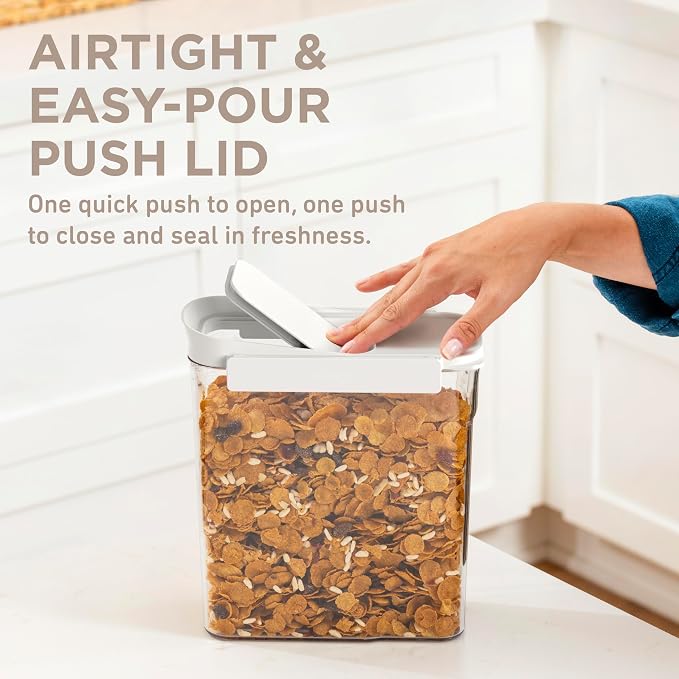 Bentgo Pantry - 6-Piece Airtight Cereal Containers, Easy Push & Pour Lid - Image 2