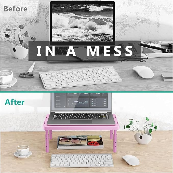 WALI Computer Monitor Stand for Desk, Adjustable Laptop Riser, Desk Monitor - Image 7