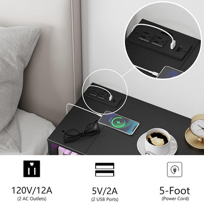 Veegle Black Floating Nightstand - Image 5