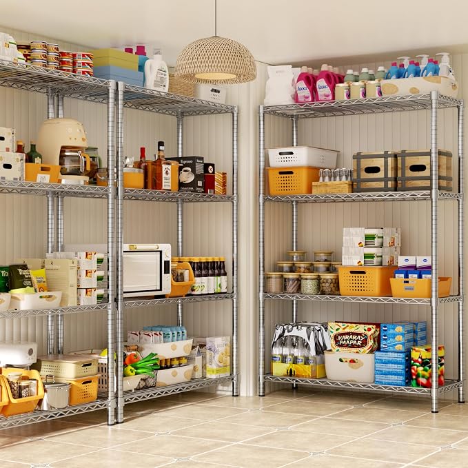 Storage Shelves Heavy Duty, 4-Tier Adjustable Metal Industrial Utility Shelf - Image 6