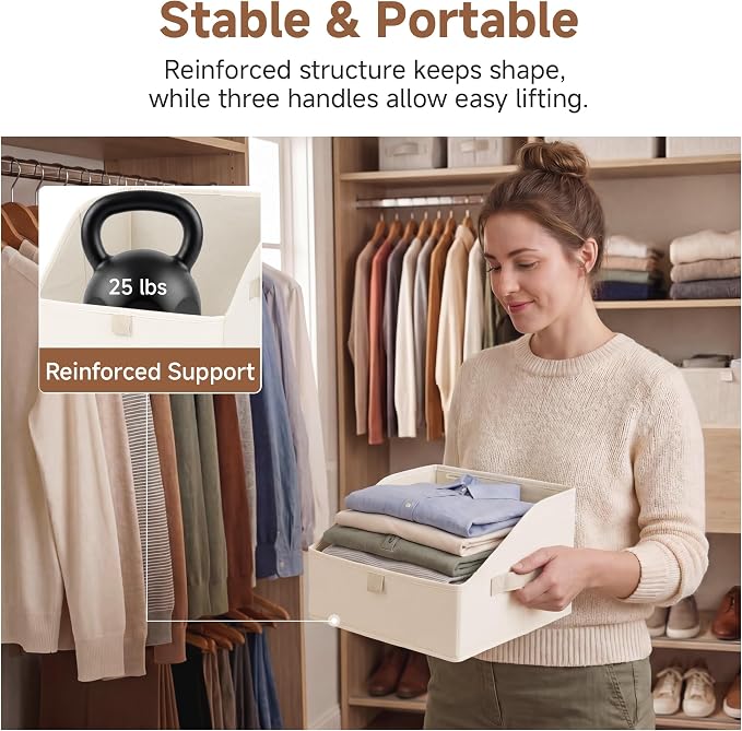 StorageWorks Closet Storage Bins Trapezoid, Cube Storage, Fabric Clothes Bin - Image 4