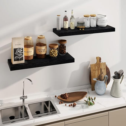 Fun Memories Black Floating Shelves 36 Inch Long, 8 Inch Deep Floating Shelf - Image 6
