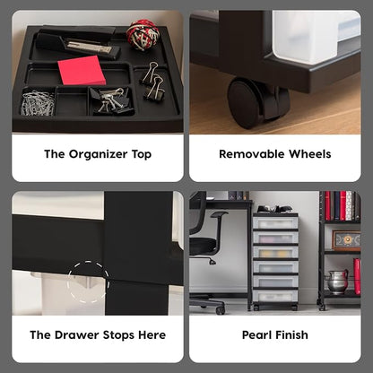 IRIS USA 6-Drawer Rolling Storage Cart - Image 8