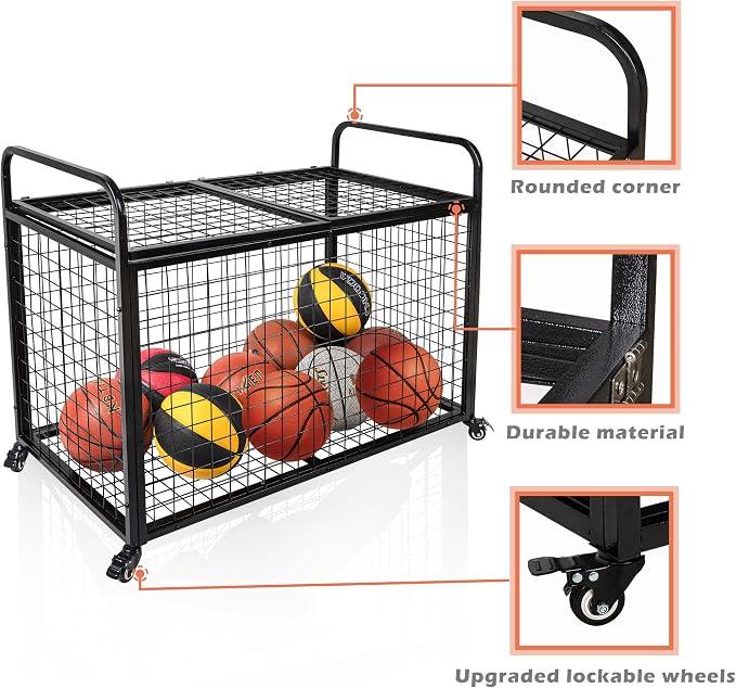 heodmaem Ball Cart Storage for Garage Compatible - Image 4
