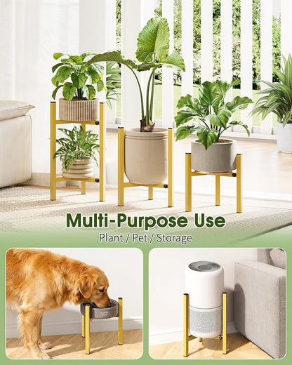 3 Pack Plant Stand Indoor Adjustable, Metal Modern Indoor Plant Stand, Heavy - Image 6