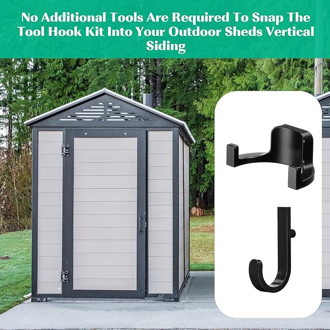 20 Pcs Storage Shed Tool Hooks Tool Hanger Compatible - Image 4