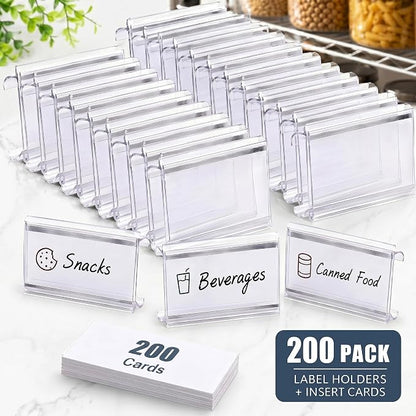 Kathfly 200 Pcs Plastic Wire Shelf Label Holder Tags - Image 5